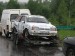 На фото: сошедший с трассы автомобиль.