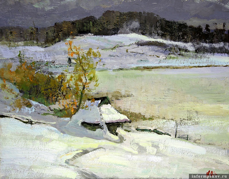Алексей Алексеевич Большаков. Харинская осень. Банька (1998). Из фондов Пушкинского заповедника