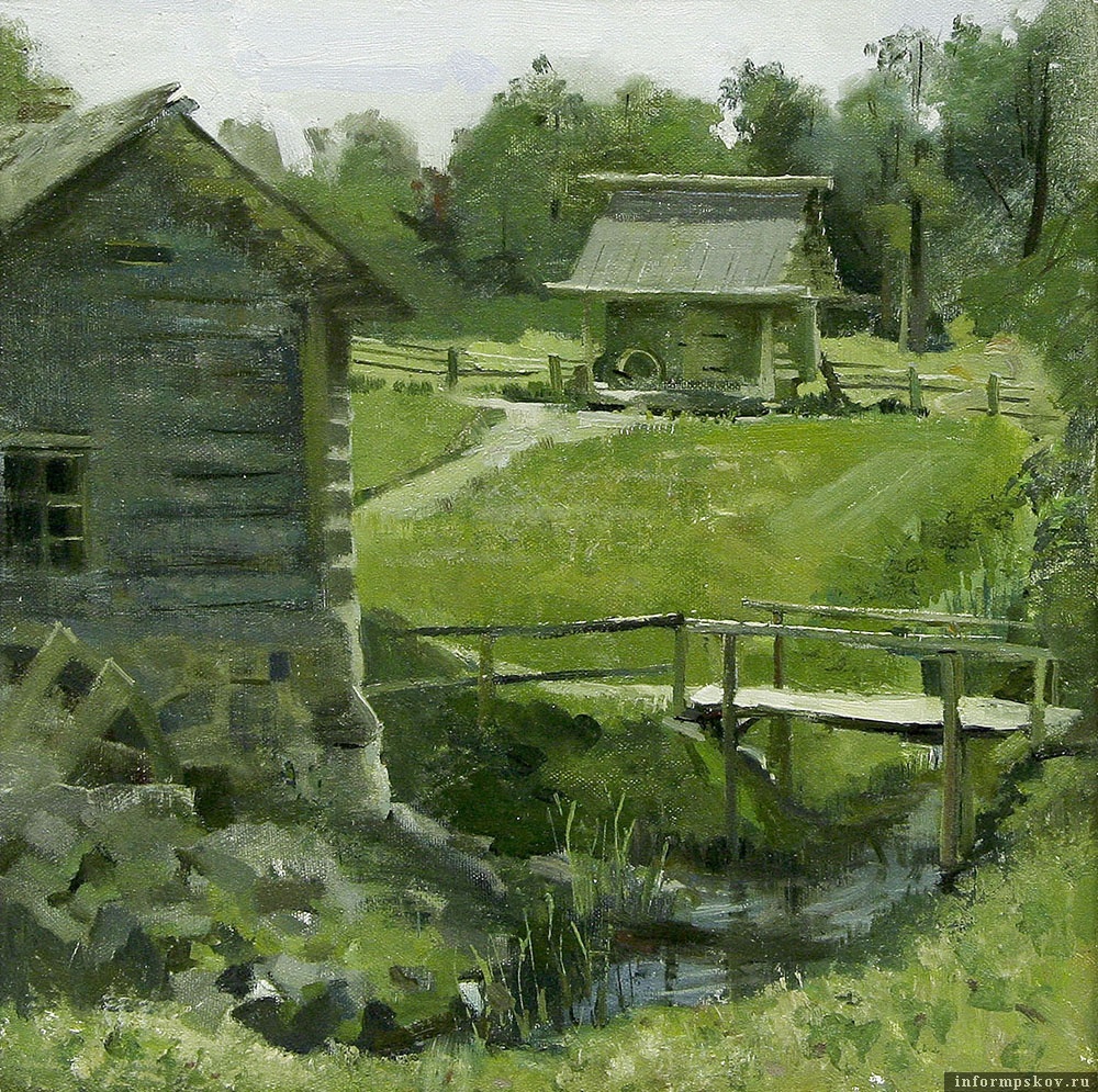Фото: Полина Колдомасова. Мельница (холст, масло, 2008 год). Из собрания музея-заповедника А. С. Пушкина «Михайловское».