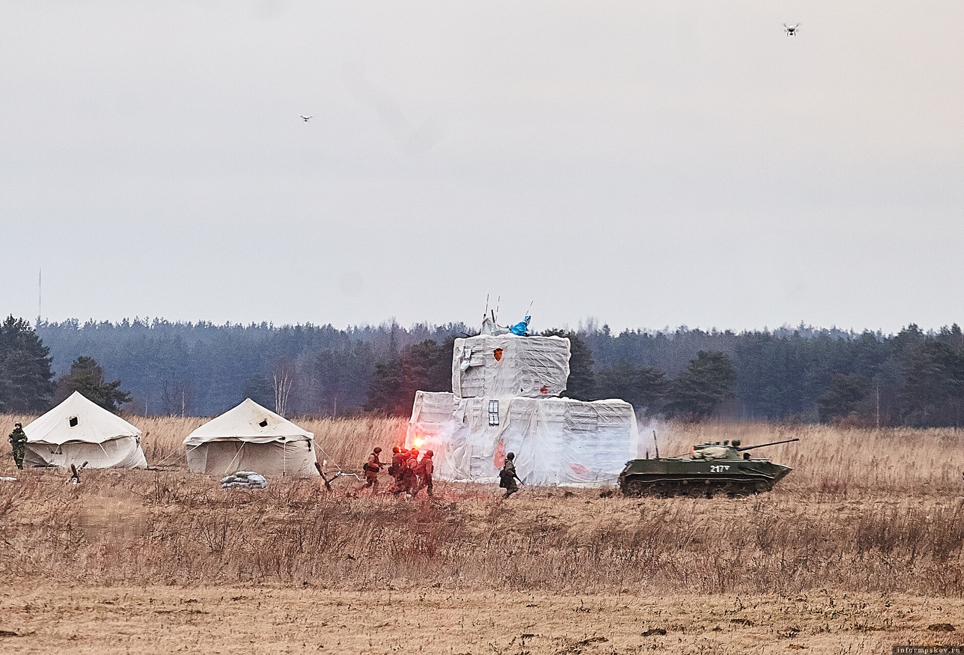Российско-белорусские учения проходят в Псковской области. Фото: Дарья Хваткова.