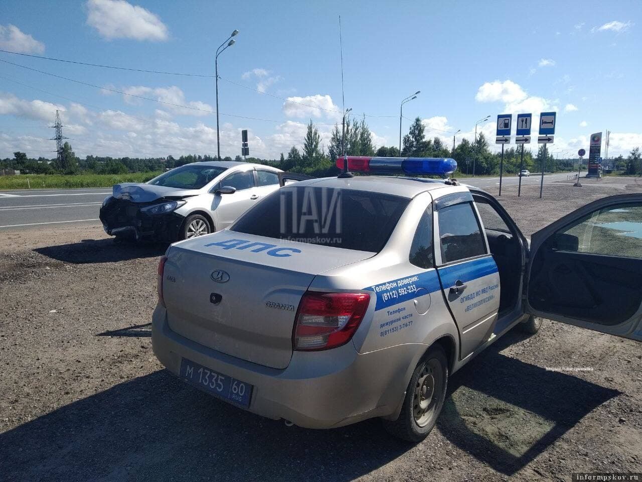 Фото с места происшествия: Газета «Пламя» Куньинского района.