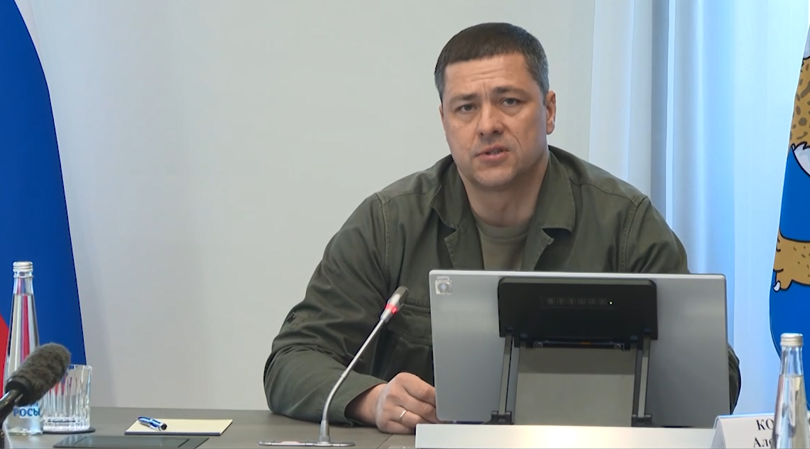 Скриншот из видеозаписи встречи, опубликованной в Telegram-канале Михаила Ведерникова