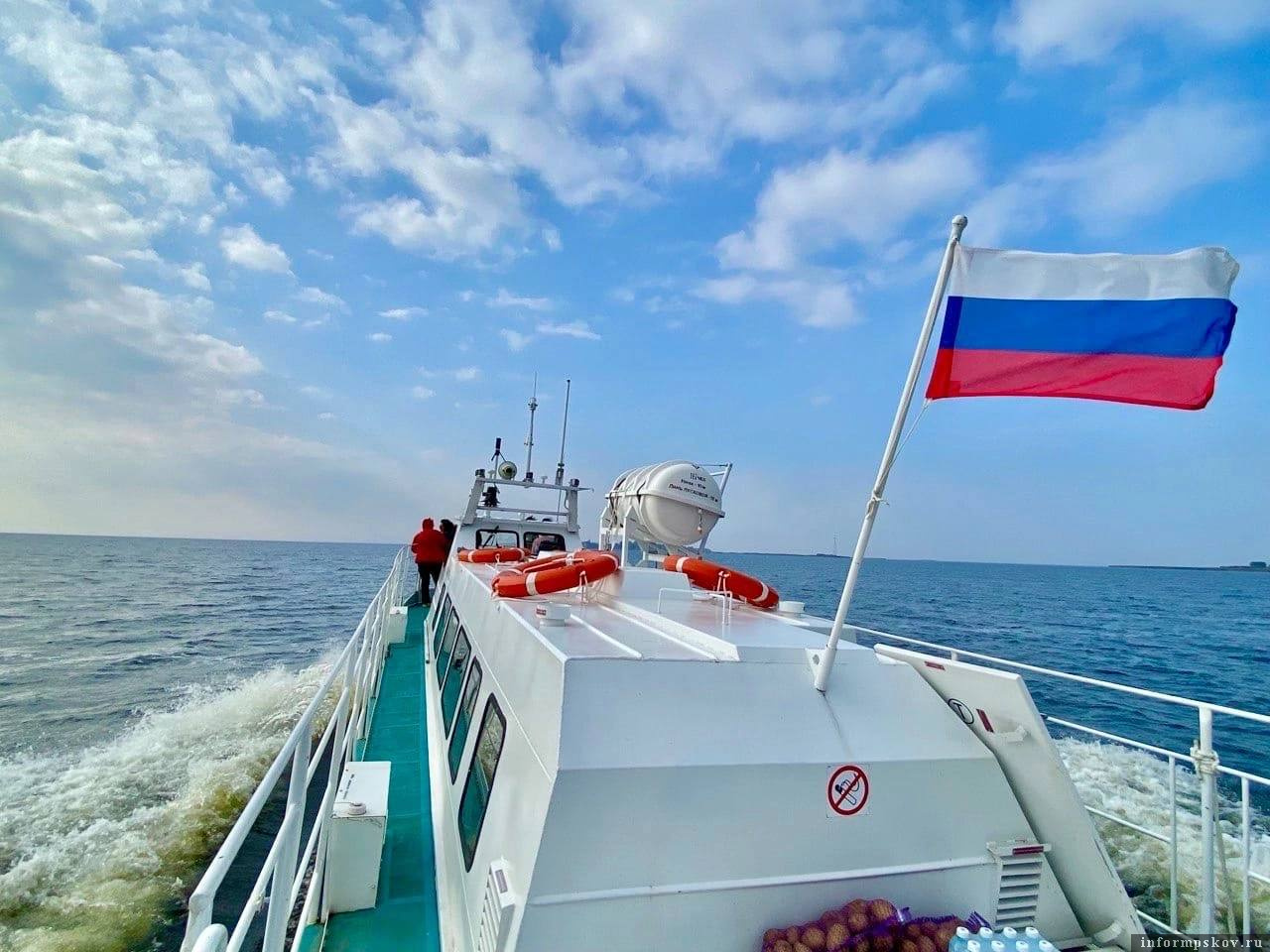 Последний рейс совершат пассажирские катера в Псковском озере 6 ноября. Фото: Telegram-канал Натальи Фёдоровой