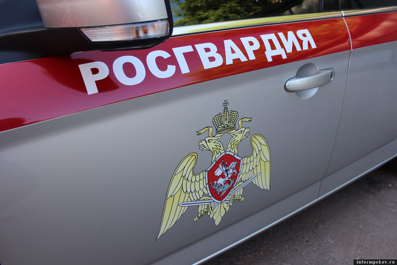 Росгвардейцы задержали псковича, укравшего спиртное из магазина. Фото: пресс-служба Управления Росгвардии по Псковской области