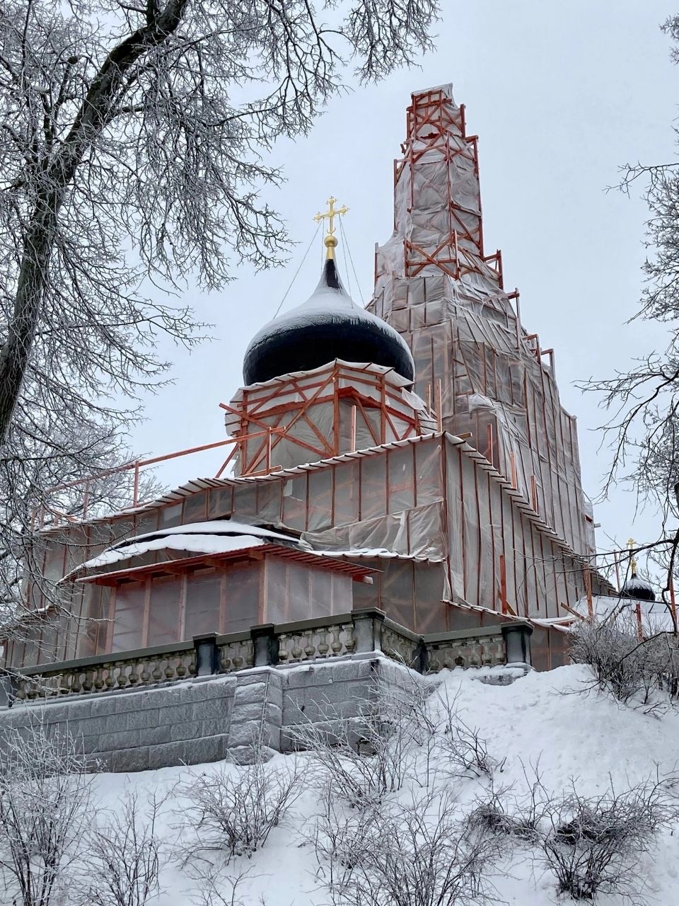 Святогорский монастырь продолжают реставрировать в Пушкинских Горах. Фото здесь и далее: АНО «Возрождение объектов культурного наследия в городе Пскове (Псковской области)»