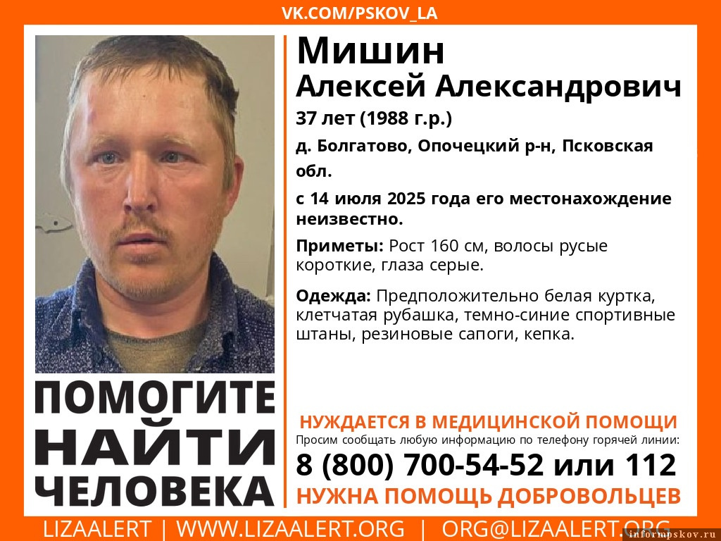 Фото: поисковый отряд «ЛизаАлерт» в Псковской области