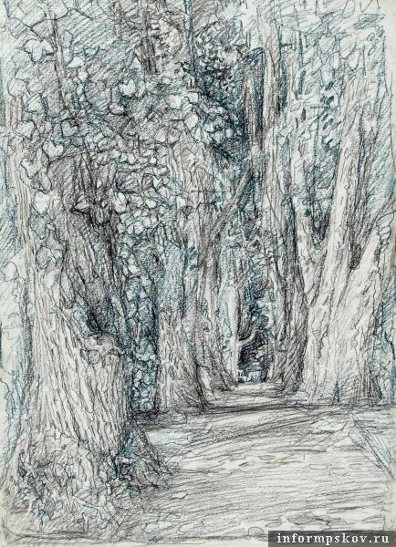 Лариса Антонова. Аллея Керн (2005). Из фондов музея-заповедника «Михайловское»