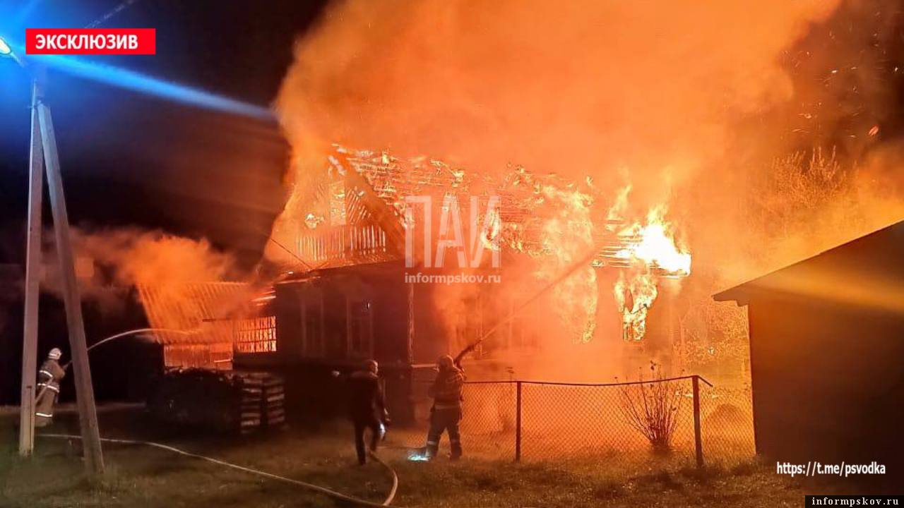 Пожар в Усвятах. Фото: ПАИ
