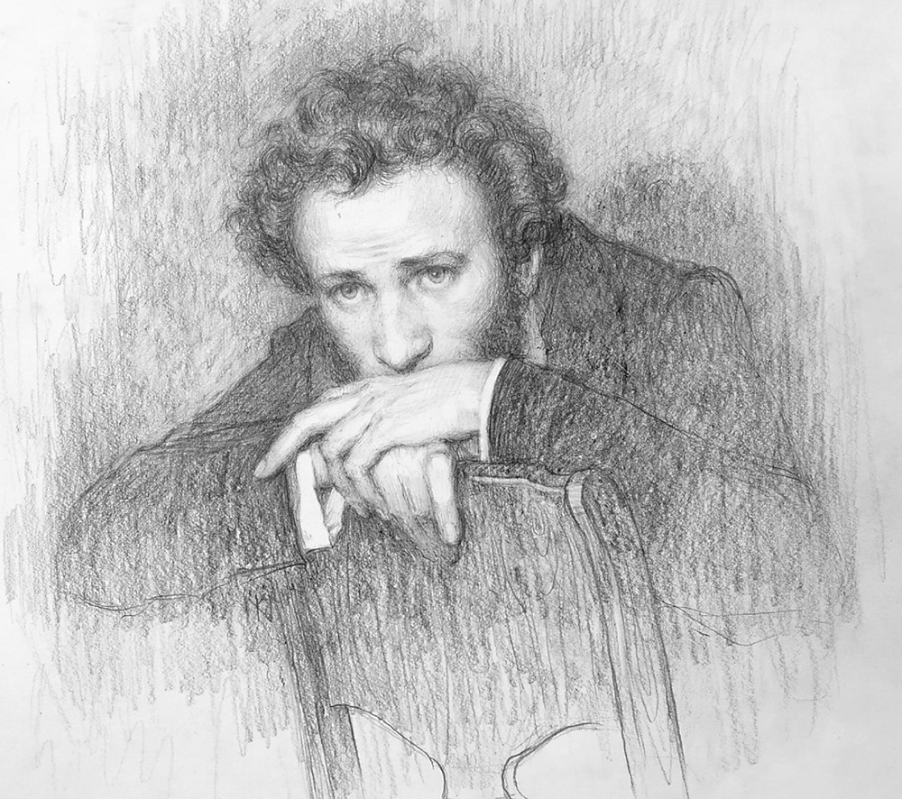 Кирилл Нестерик. Портрет А. С. Пушкина (2020 год). Из фондов музея-заповедника «Михайловское»
