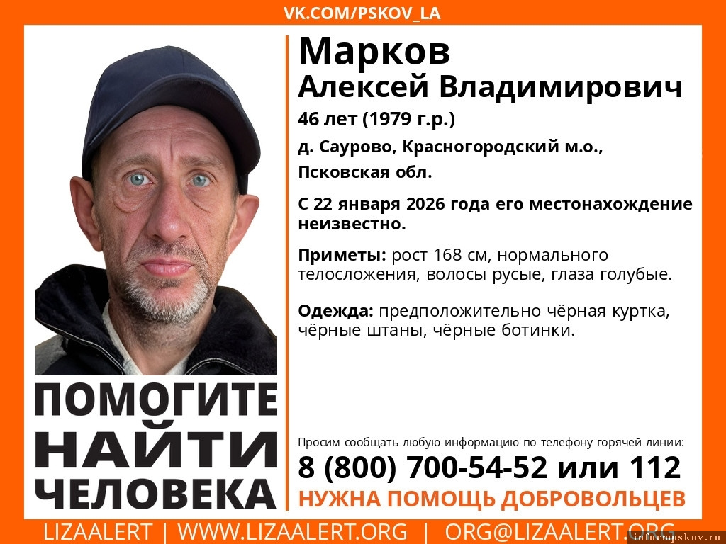 Фото: группа поискового отряда «ЛизаАлерт» Псковской области в соцсети «ВКонтакте»