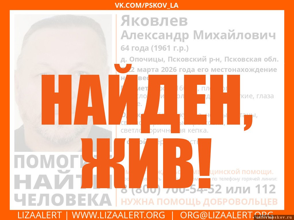 Фото из группы поисково-спасательного отряда «ЛизаАлерт. Псковская область» в соцсети «ВКонтакте»