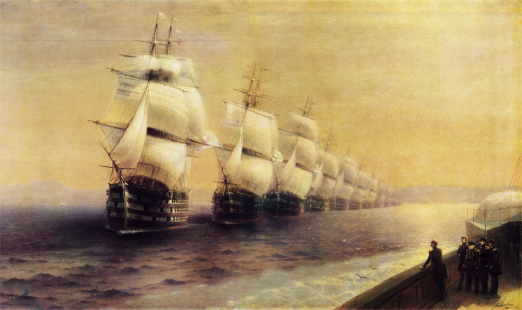 «Смотр кораблей Черноморского флота в 1849 году». Иван Айвазовский