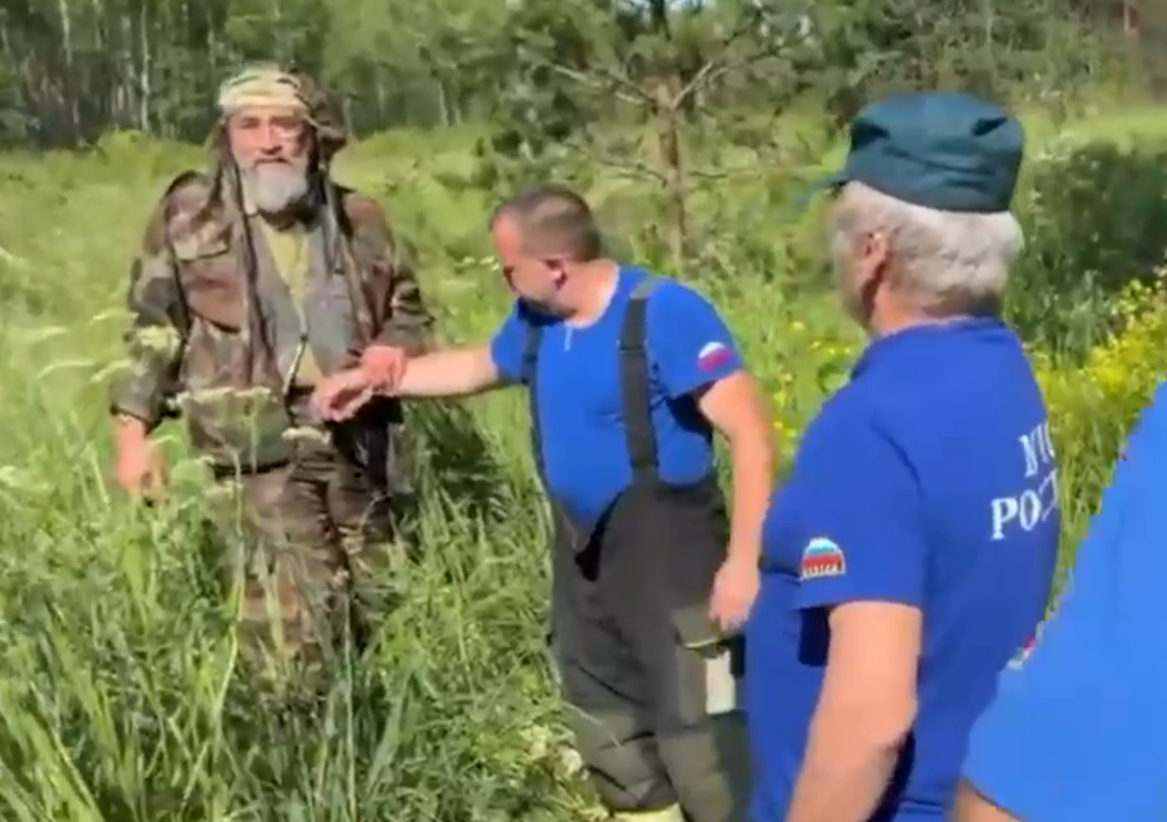 Владимир Будилов после спасения. Скриншот с видео