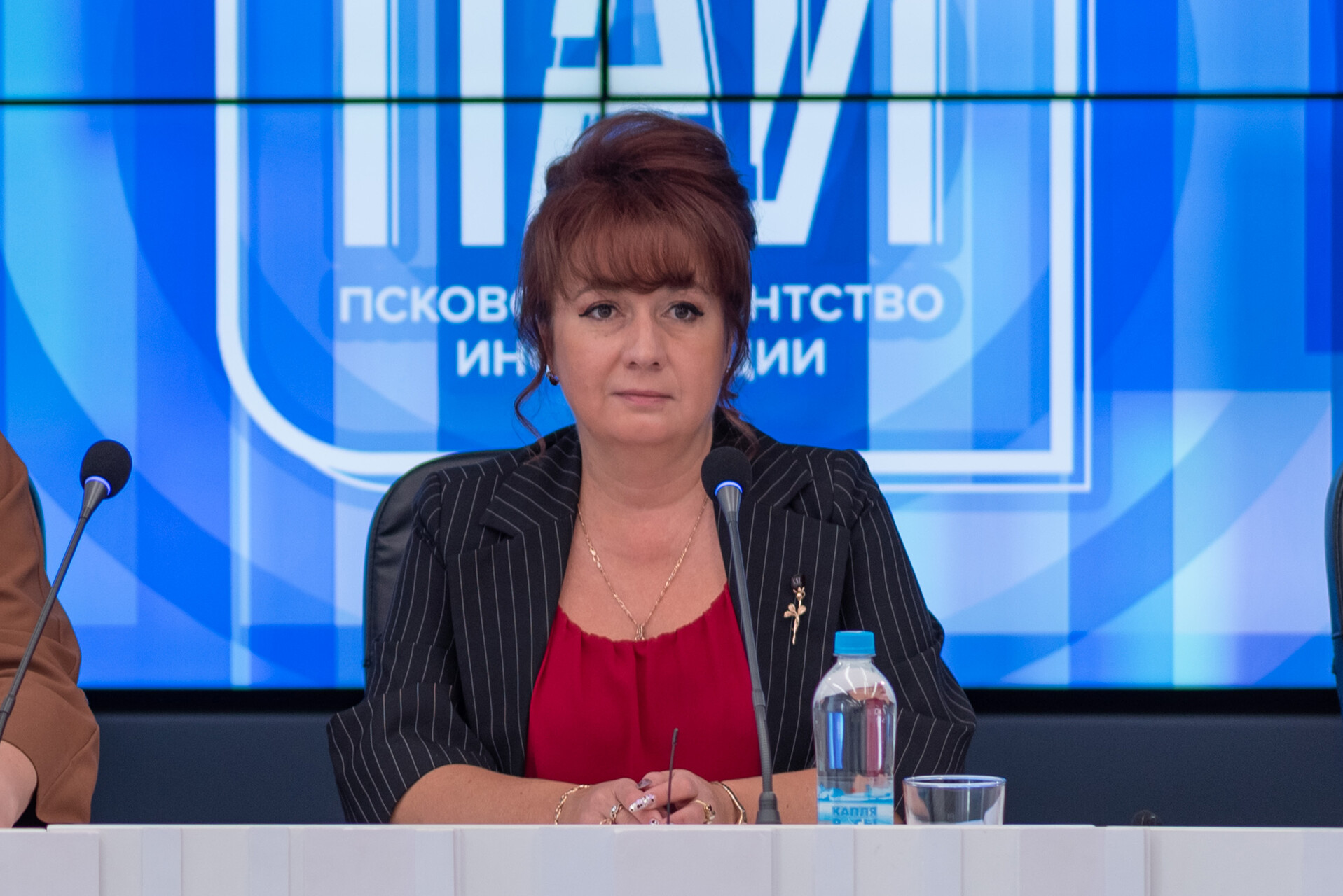 Гелена Самохвалова на брифинге в медиацентре ПАИ. Фото: Екатерина Иванова