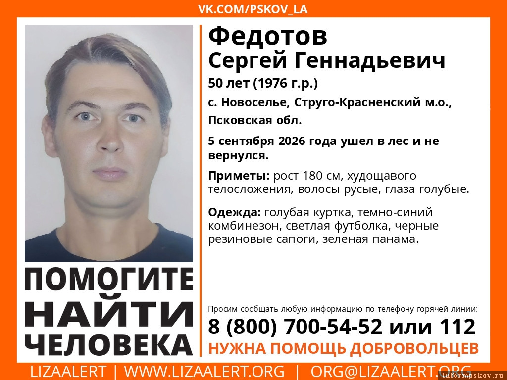 Изображение: поисковый отряд «ЛизаАлерт» Псковской области