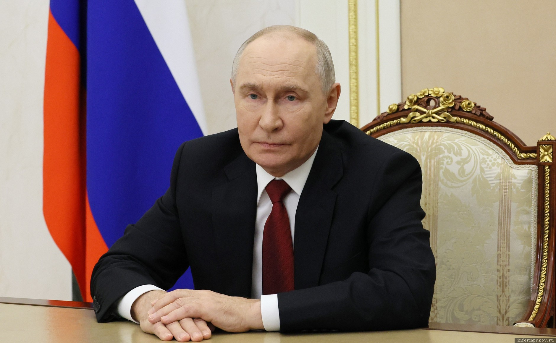 Накануне выборов Владимир Путин обратился к россиянам. Фото: пресс-служба Кремля