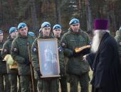 Открытие памятник «Разведчикам всех поколений» на территории воинской части в Промежицах 