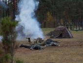 Открытие памятник «Разведчикам всех поколений» на территории воинской части в Промежицах 