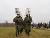 Открытие памятника Советскому солдату на 'Линии Сталина'