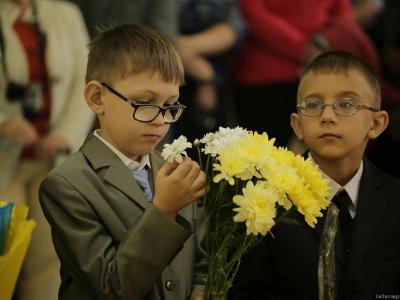 1 сентября в школе №7. Фото: Александр Сидоренко