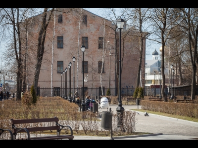 Фонари на реконструированной улице Ленина 