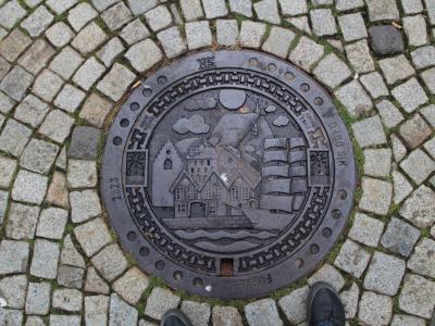 Люк в Бергене (Норвегия) с основными достопримечательностями города . Фото: ПАИ