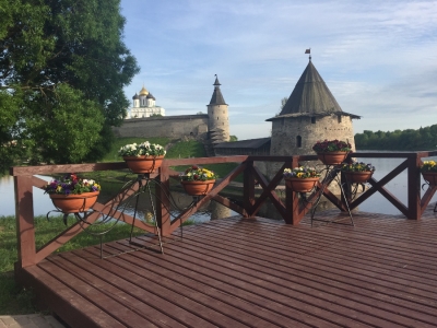 Смотровая площадка в устье Псковы