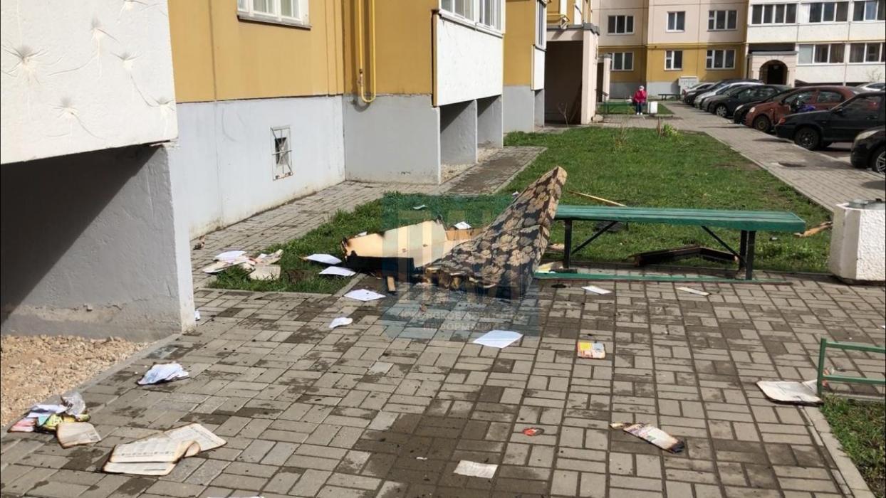 Пожар на улице Юности в Пскове