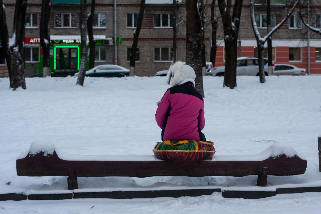 Псков завалило снегом