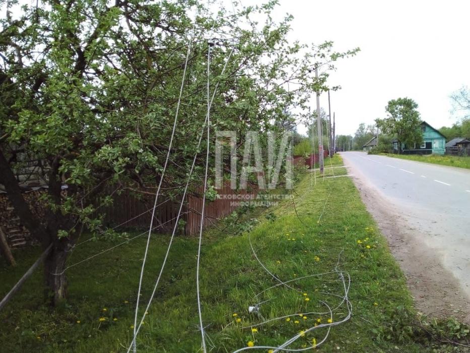 В Порхове устраняют последствия урагана