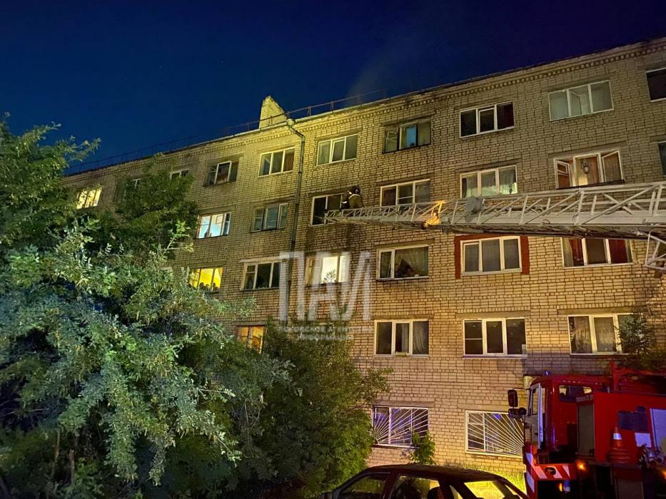 Пожар в доме на Килева в Пскове 