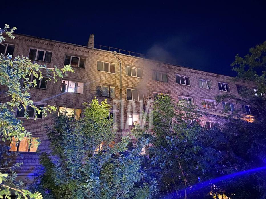 Пожар в доме на Килева в Пскове 