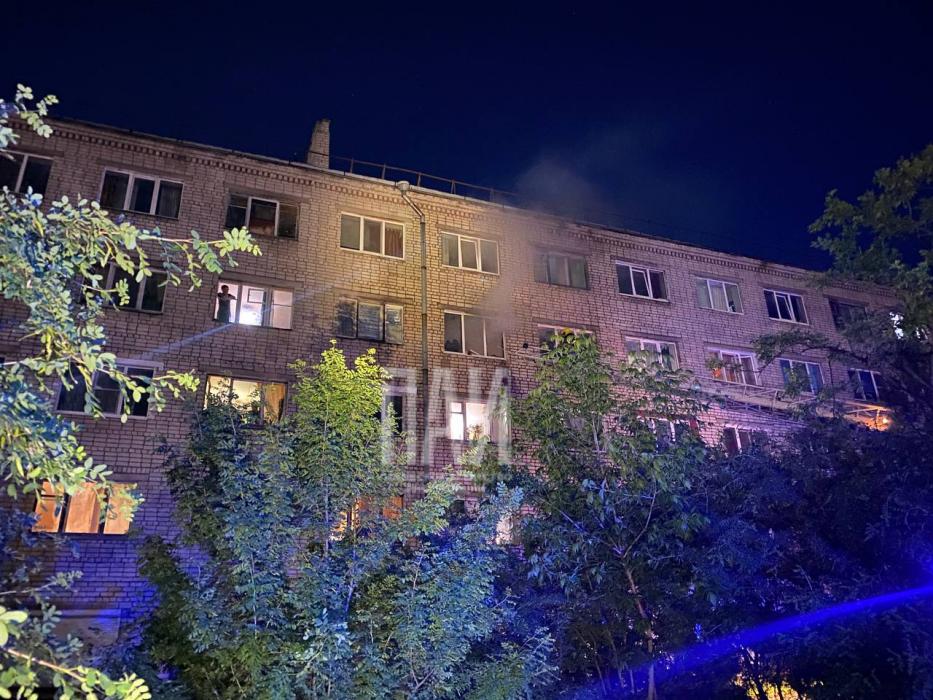 Пожар в доме на Килева в Пскове 