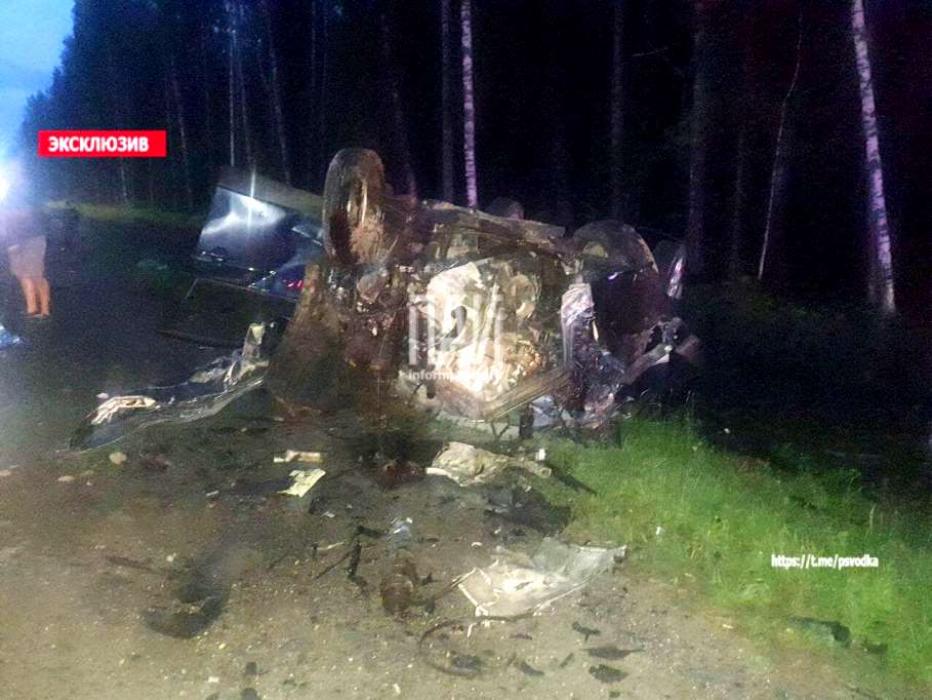 Лобовое столкновение двух автомобилей на трассе Р-23