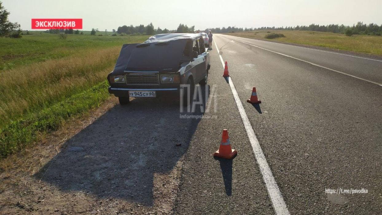 В Великолукском районе столкнулись ГАЗ и ВАЗ-2107