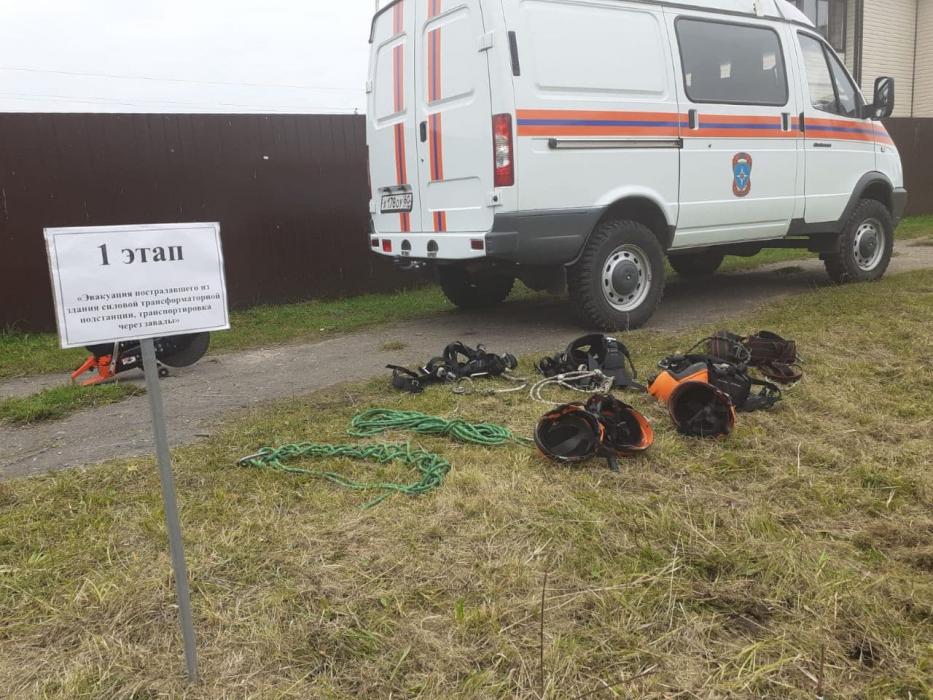 Три поисково-спасательных отряда приняли участие в соревновании по ликвидации ЧС техногенного характера в Гдове