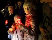 Фоторепортаж: Пасхальная служба в храме Александра Невского в Пскове