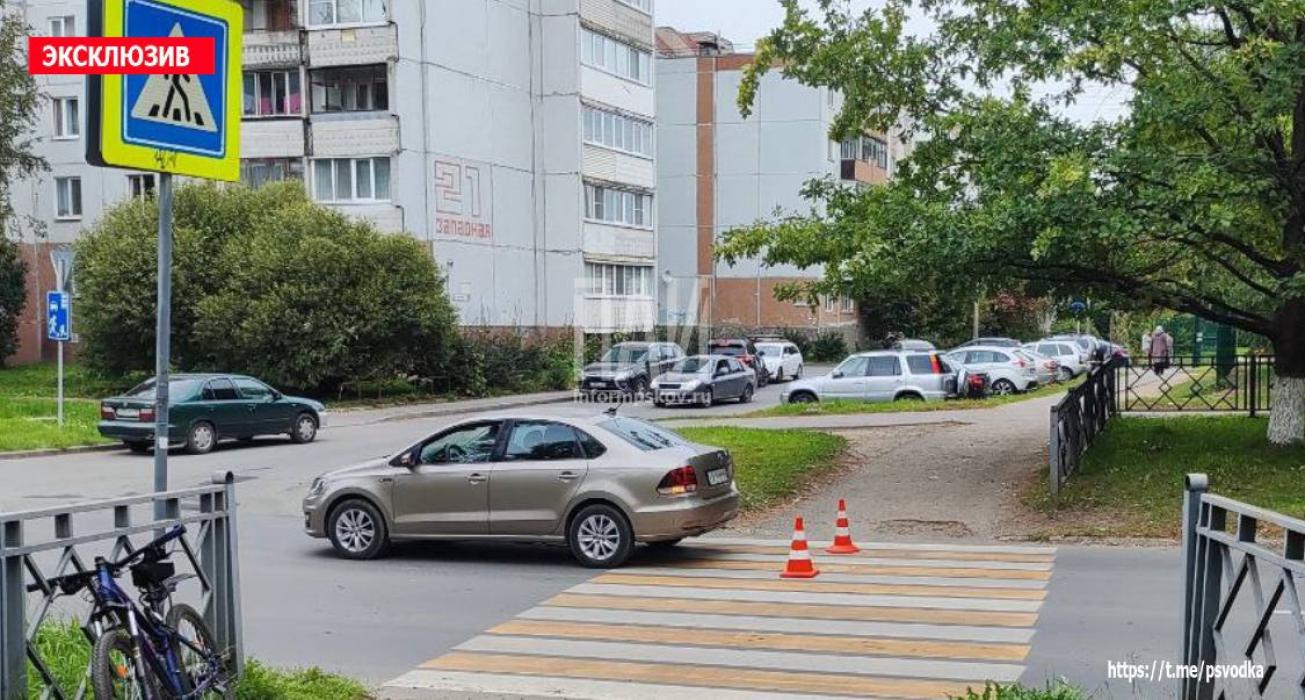 Велосипедиста сбили на улице Западной в Пскове
