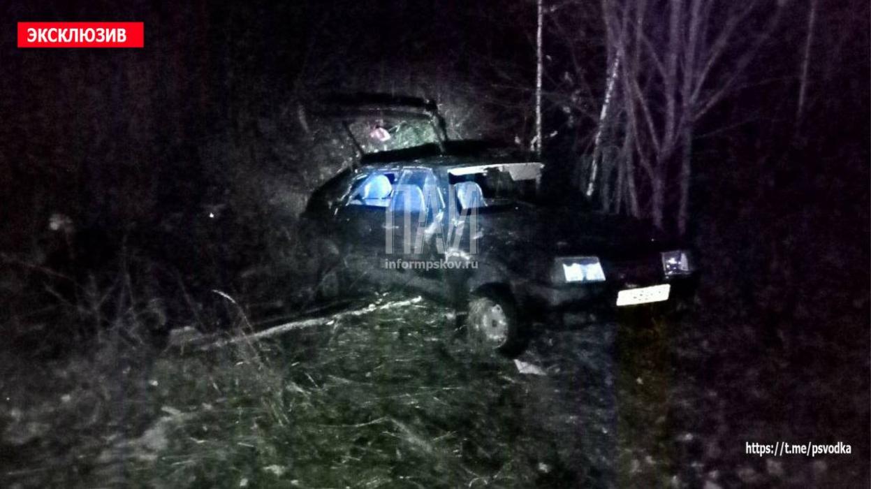 Водитель пострадал после вылета в кювет в Локнянском районе