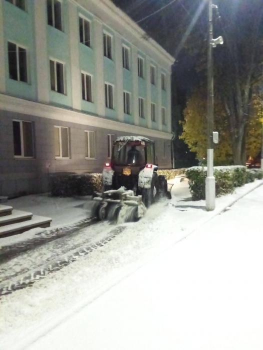 В Великих Луках ликвидируют последствия снегопада