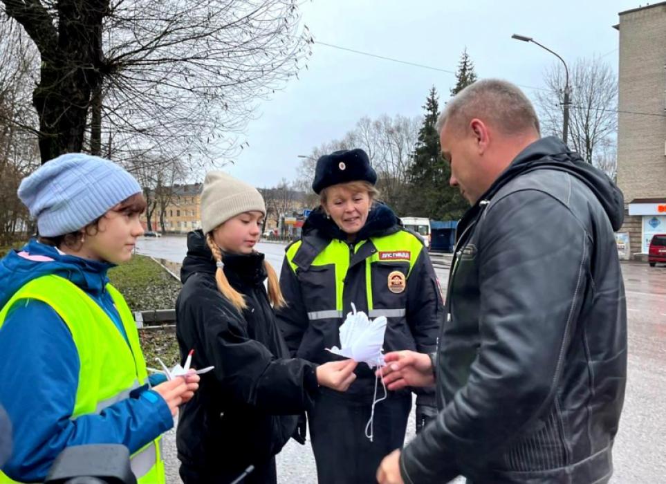 Акция в преддверии Дня памяти жертв ДТП прошла в Великих Луках