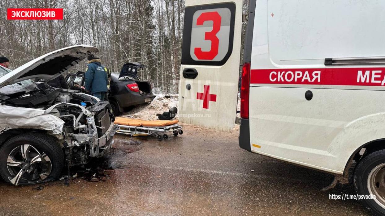 Двое детей и трое взрослых пострадали в ДТП на трассе в Невельском районе