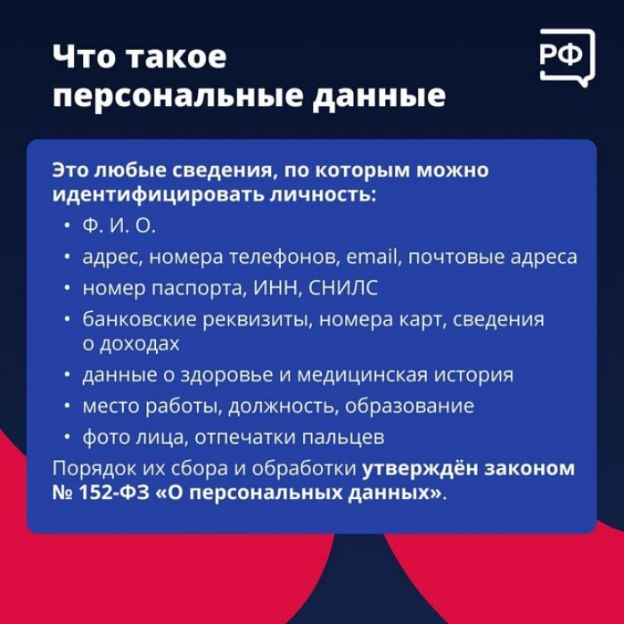 Как сохранить персональные данные