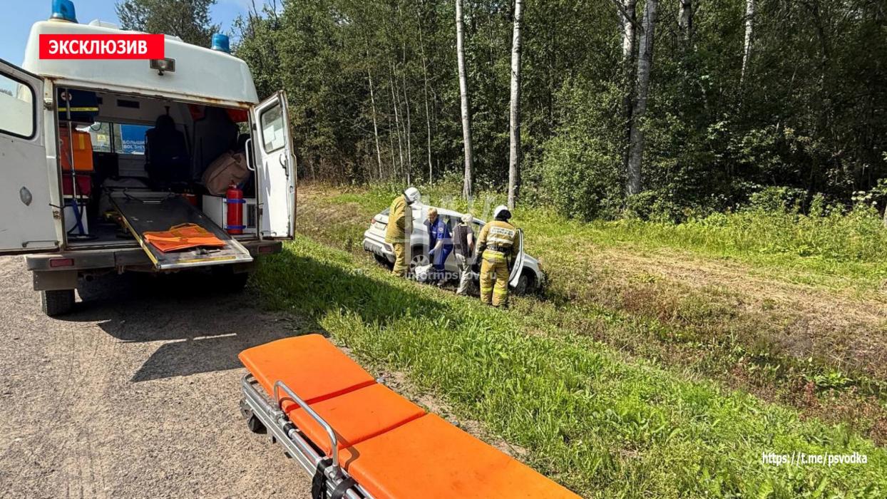 Женщина пострадала после столкновения двух автомобилей в Плюсском районе