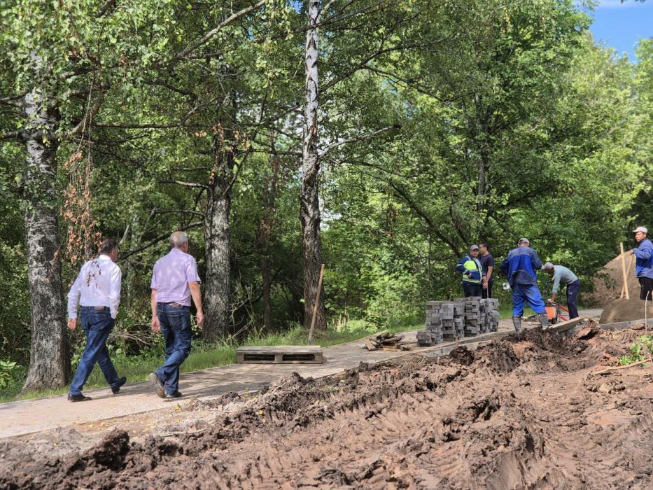 Ход работ по благоустройству парка «Заречный»