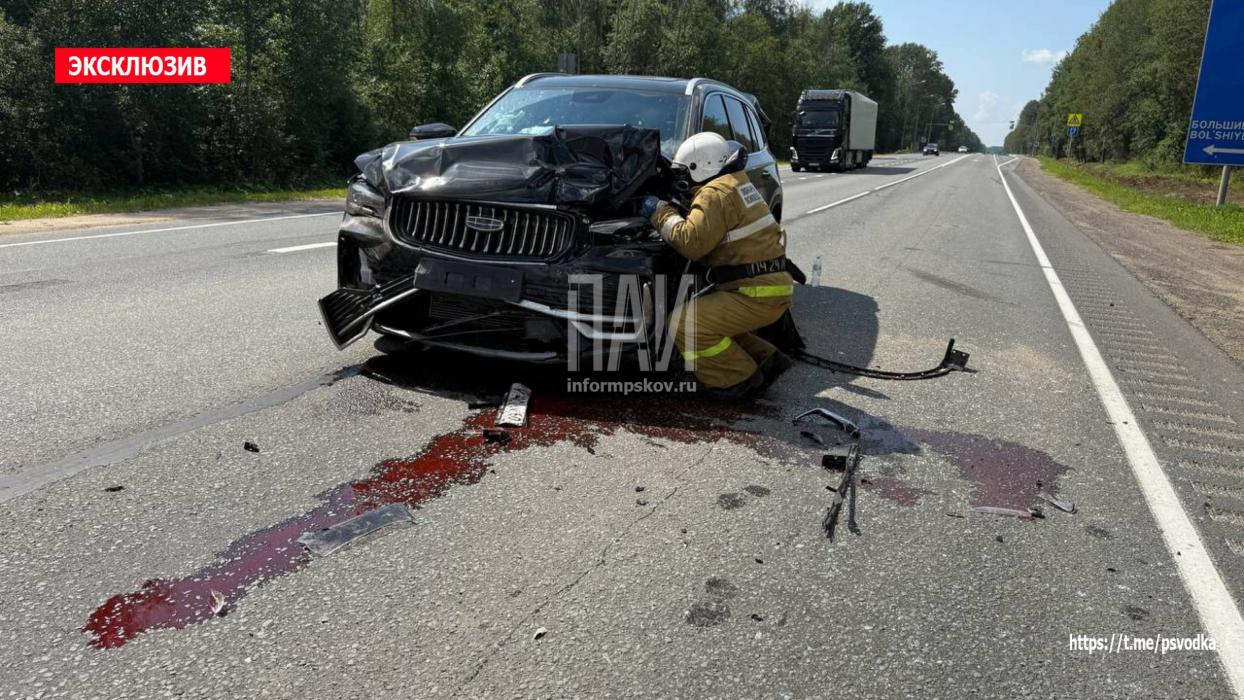 Женщина пострадала после столкновения двух автомобилей в Плюсском районе