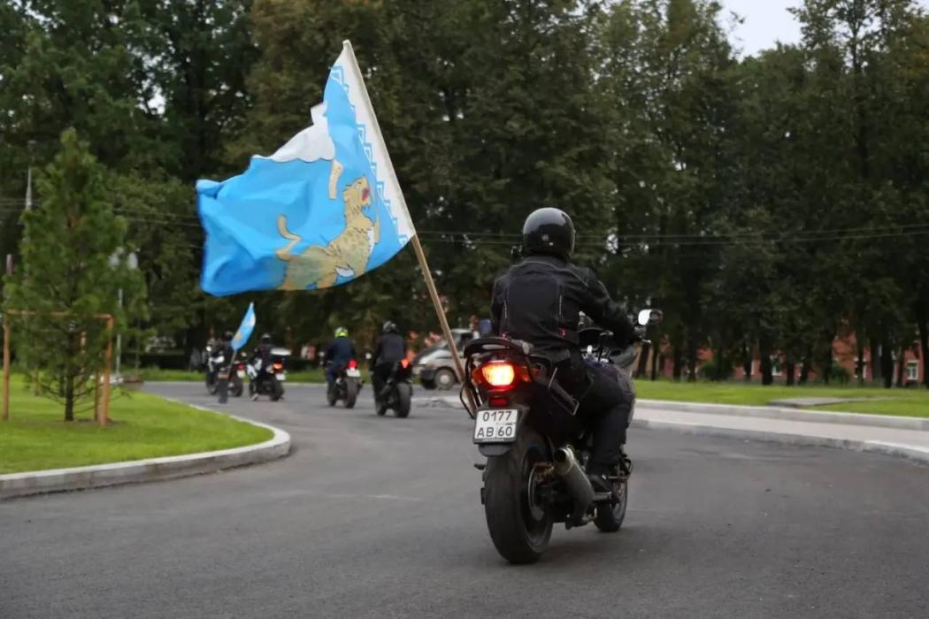Барсик на мотоцикле отправился на избирательные участки Пскова