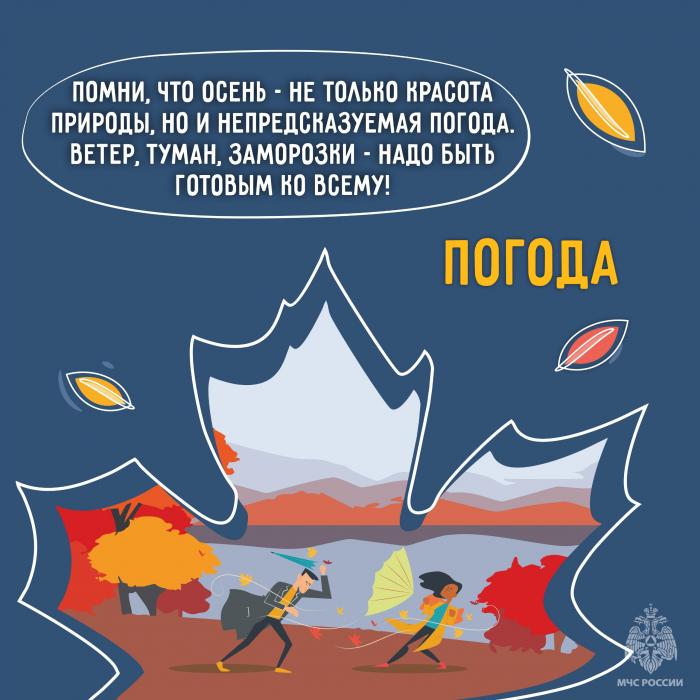 Встречаем осень безопасно: советы МЧС в карточках