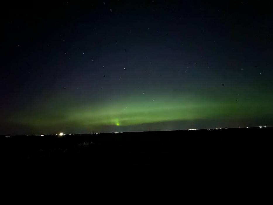 Северное сияние запечатлели в Псковском районе 