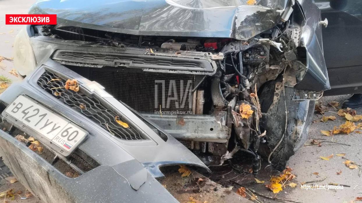 Автомобиль протаранил дерево в Стругах Красных 